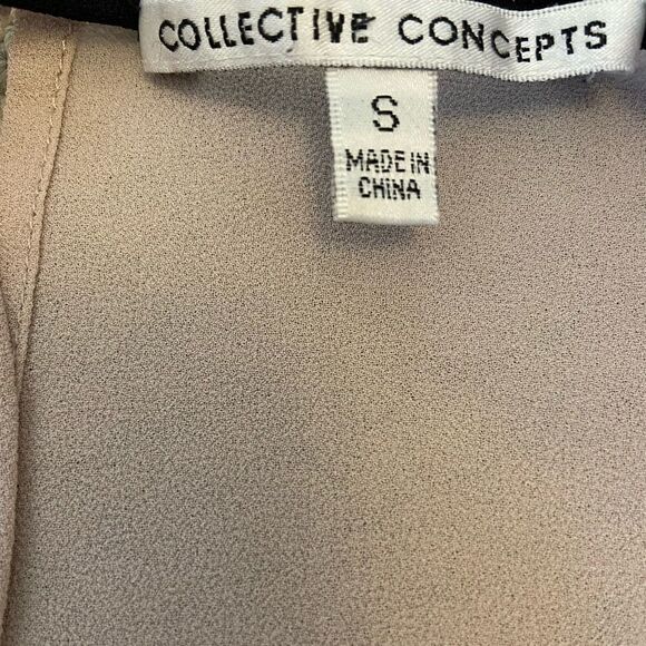 COLLECTIVE CONCEPTS Black&Tan Light Weight Top S - Picture 7 of 8